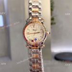 Chopard Happy Sport 30 Watch Rainbow bezel 2-Tone Rose Gold